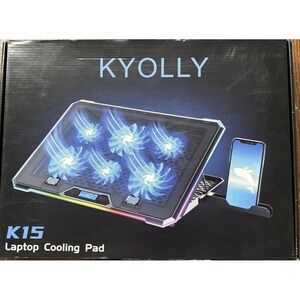 KYOLLY K15 Laptop Cooling Pad with RGB Lighting for Gaming Laptops (X0037RQ09T)